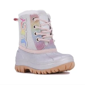 JUICY COUTURE Little Girls Glitter Sparkly Snow Duck Boots Water Resistant